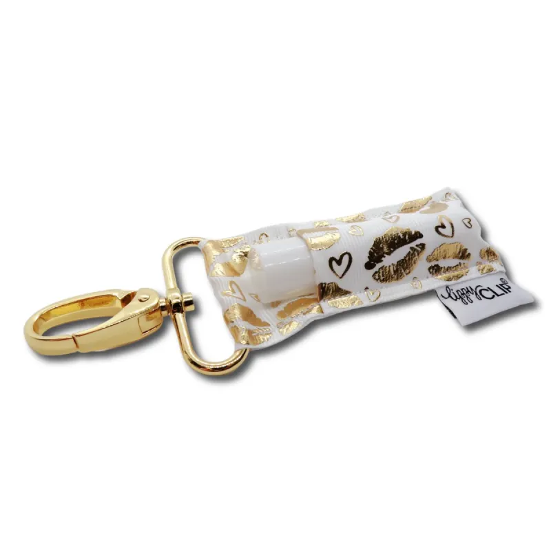 Gold Lips on White LippyClip® sold by Back2Basics