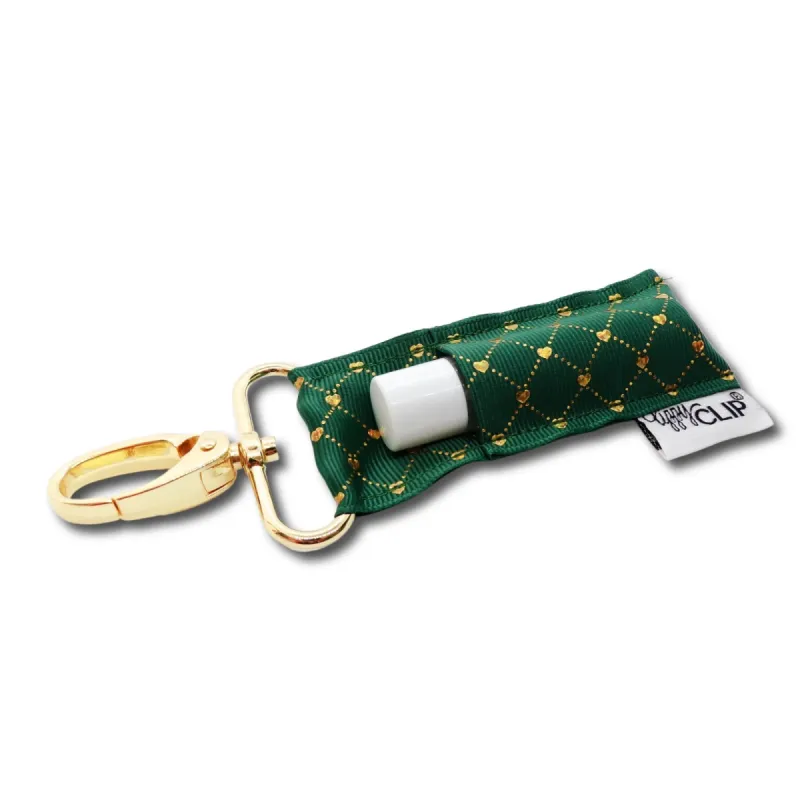 Gold Lattice on Emerald LippyClip® sold by Back2Basics