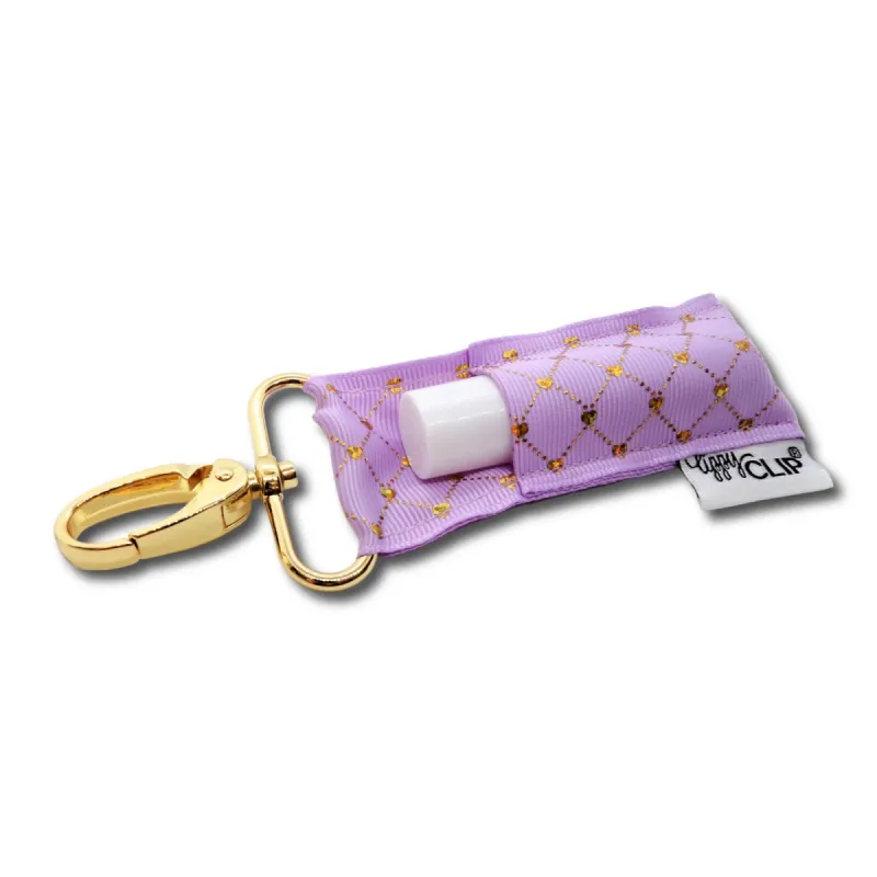 Gold Lattice on Lavender LippyClip® sold by Back2Basics