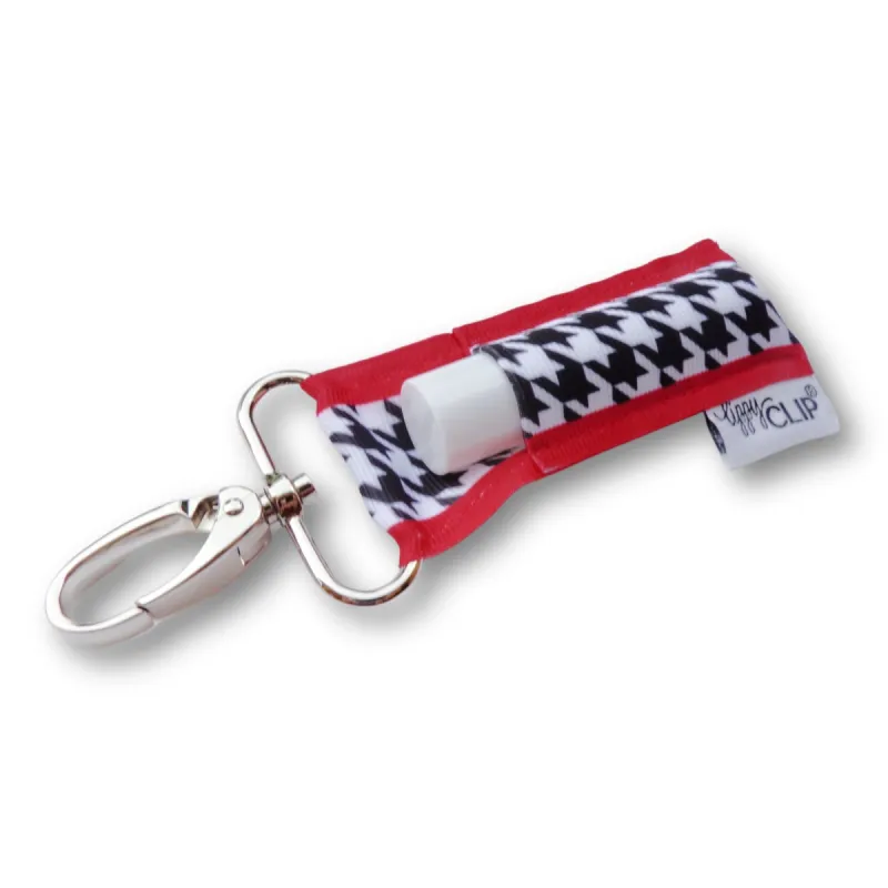 Houndstooth with Crimson LippyClip® sold by Back2Basics