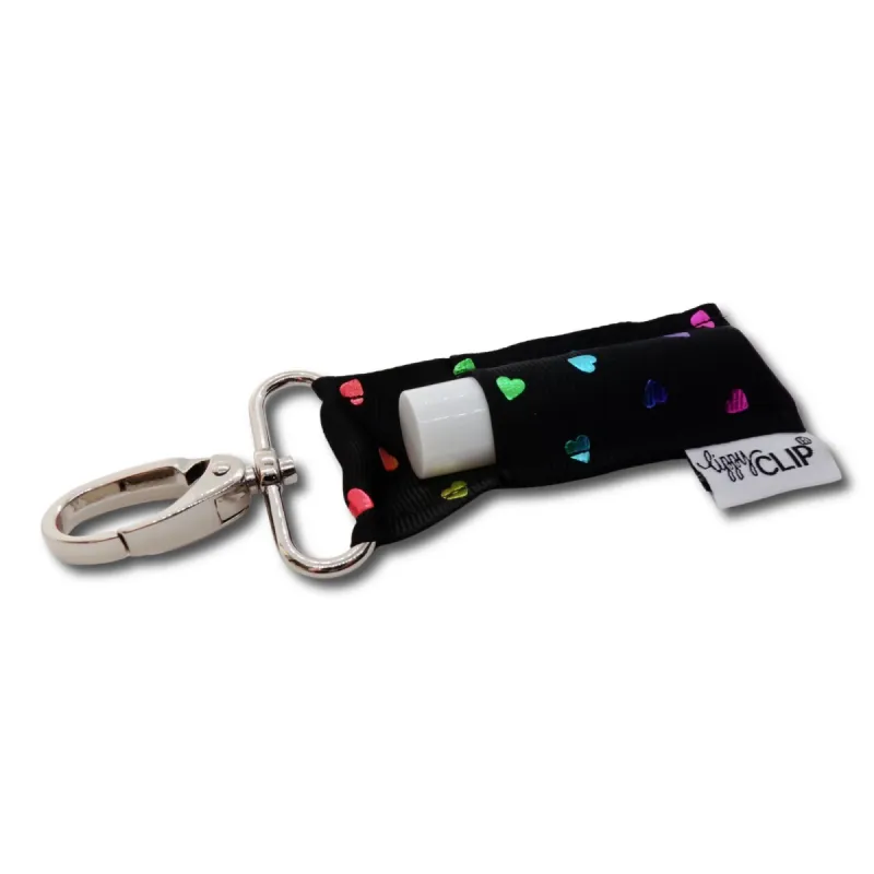 Black Rainbow Hearts LippyClip® sold by Back2Basics