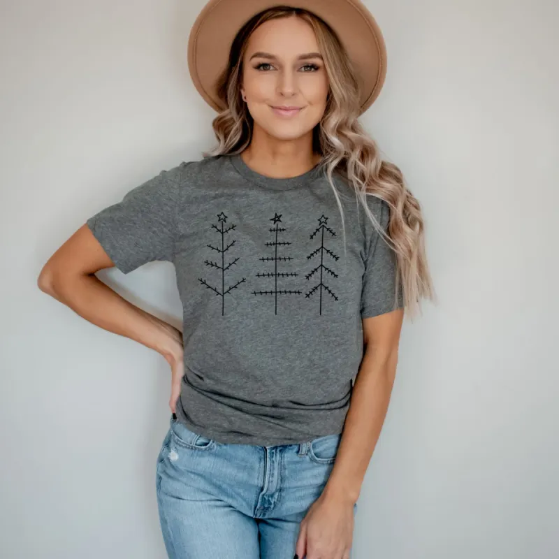 3 Cute Trees - Ink Deposited Graphic Tee sold by Back2Basics