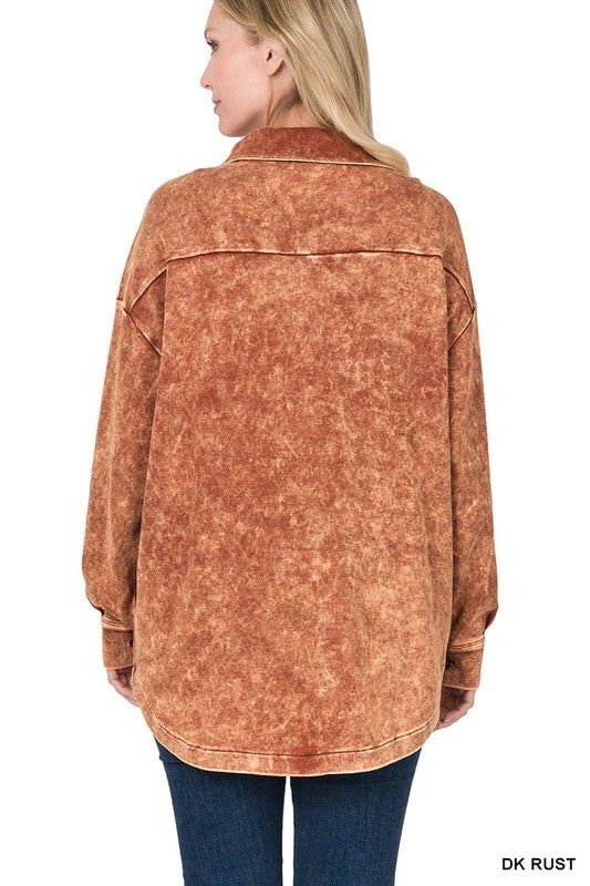 Acid Wash Shacket sold by Back2Basics product image thumbnail 15