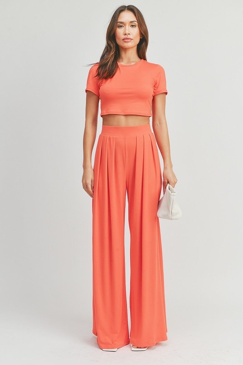 Crop Top And Palazzo Pants Set sold by Back2Basics product image thumbnail 5