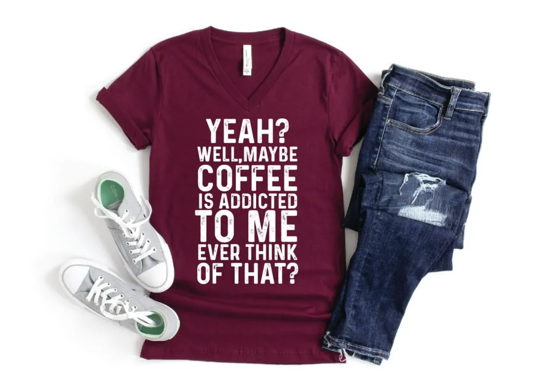 Coffee Is Addicted To Me Short Sleeve Tee sold by Back2Basics