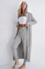 Open Front Long Sleeve Cardigan and Pants Lounge Set sold by Back2Basics