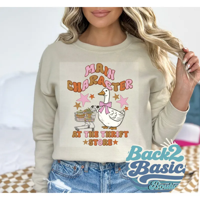 Main Character at the Thrift Store | Tee | Crew | Hoodie made by Back2Basics