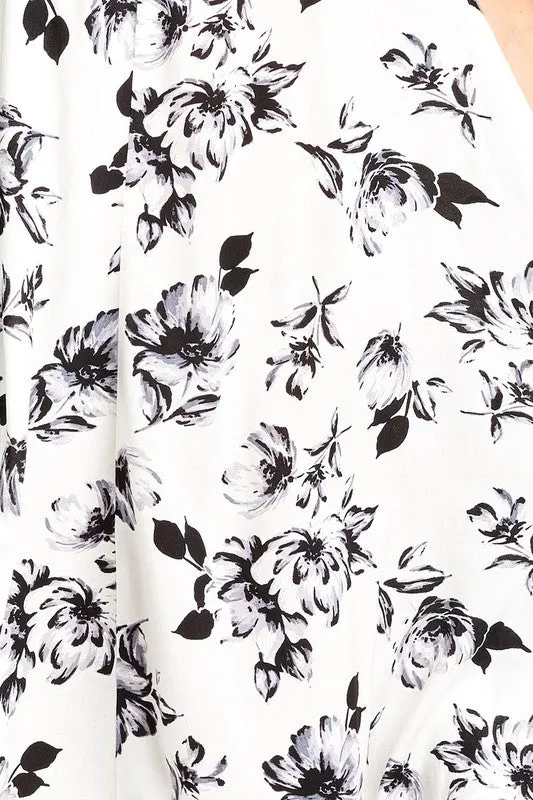 Asymmetric Open Back Halter Neck Floral Dress sold by Back2Basics product image thumbnail 4