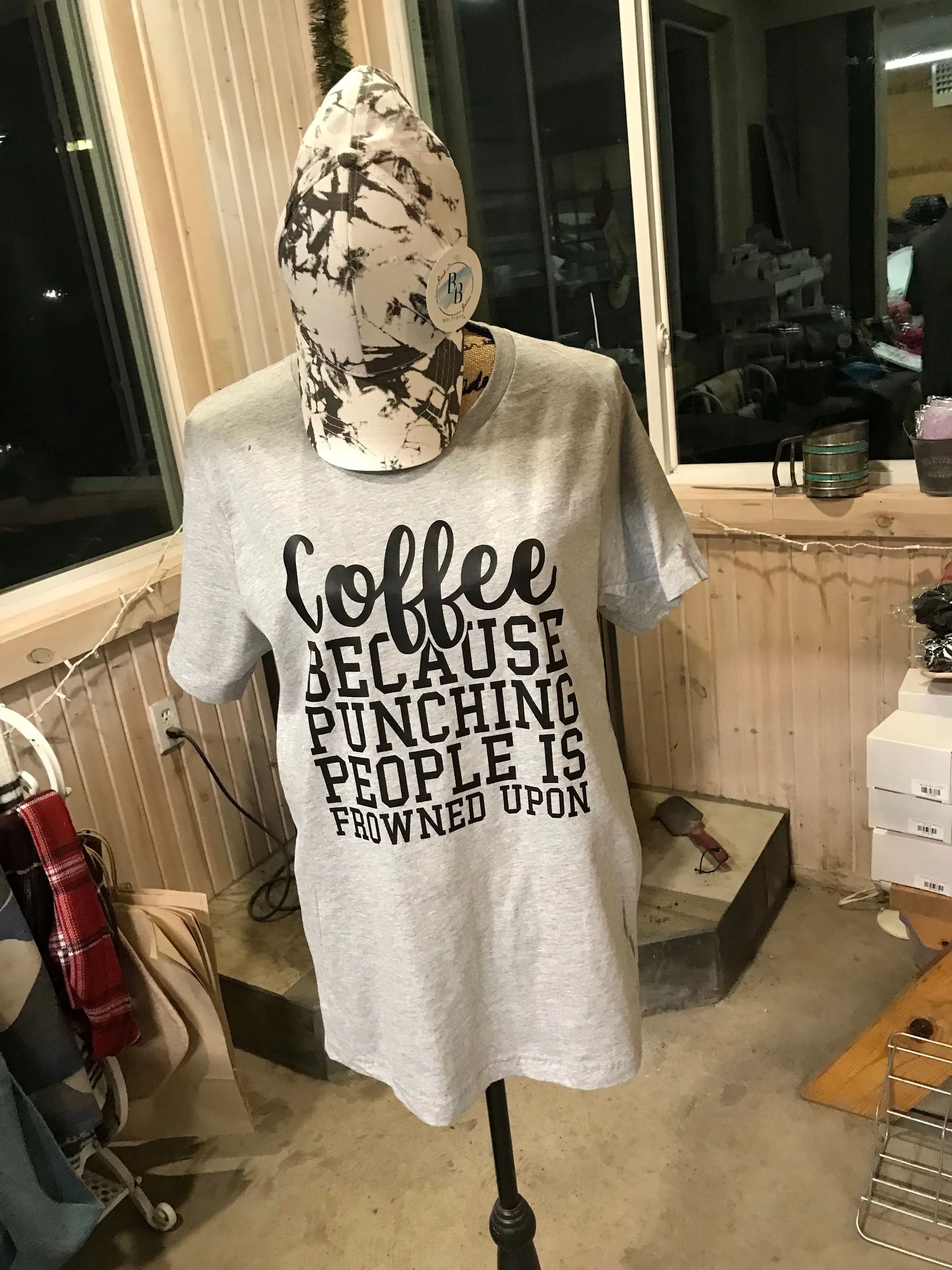 Coffee…because punching people is frowned upon sold by Back2Basics