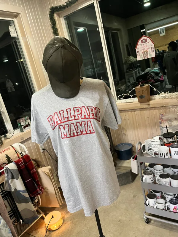 Ballpark Mama Short Sleeve Tee/Tank sold by Back2Basics