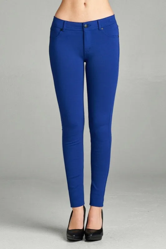 Marine Blue Skinny Pants sold by Back2Basics