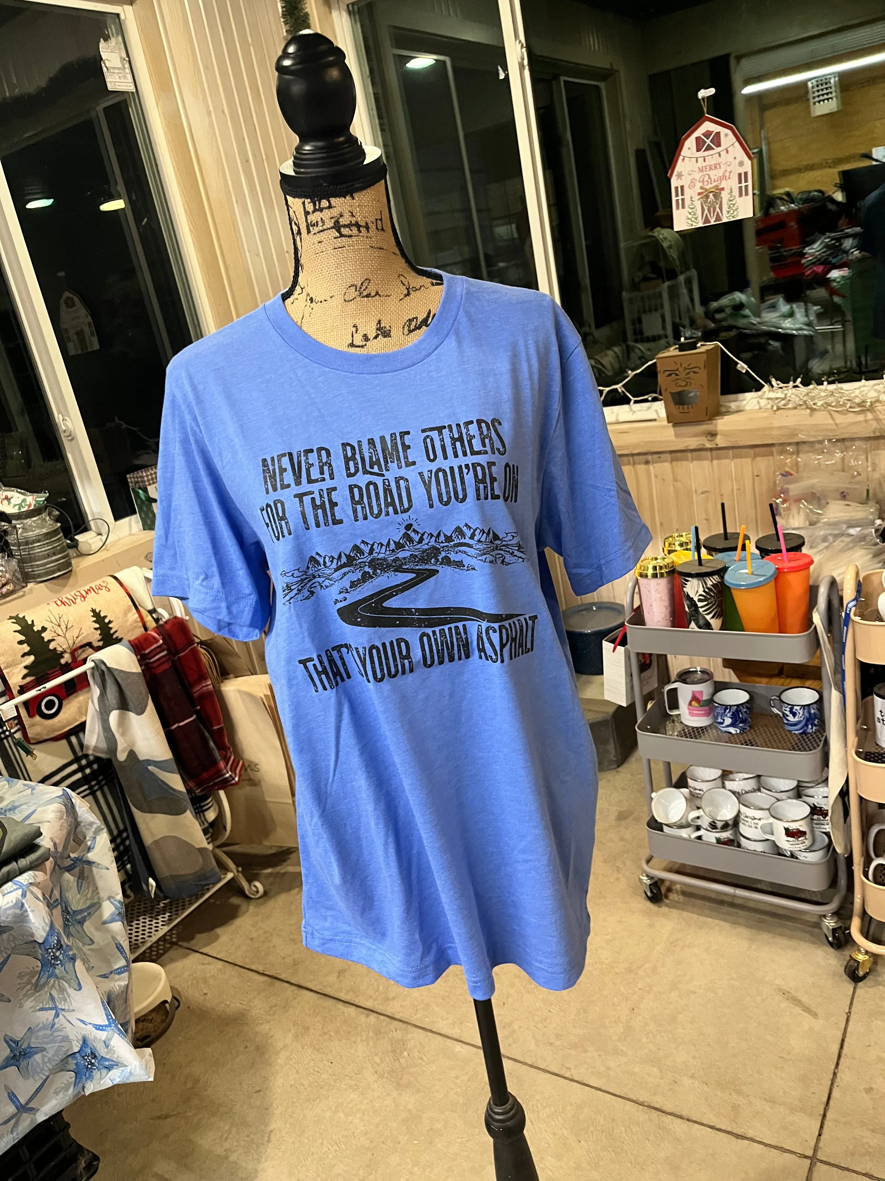 Never Blame Others For The Road You Are On Short Sleeve Tee sold by Back2Basics