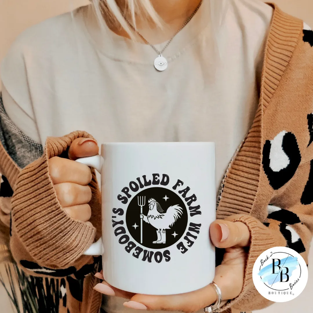 Somebody's Spoiled Farm Wife - 15oz Mugs - Tote Bag sold by Back2Basics