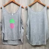 Neon Pink Green Pineapple Loose Fit Tank Top sold by Back2Basics