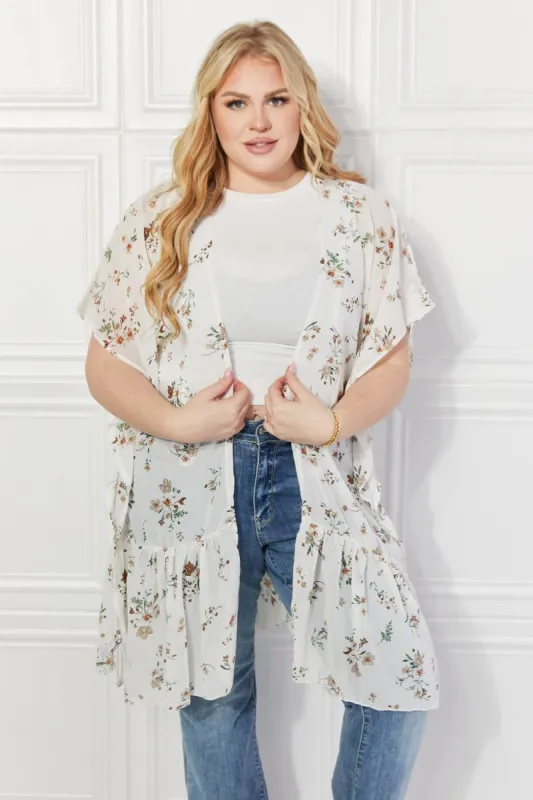 Justin Taylor Meadow of Daisies Floral Kimono sold by Back2Basics