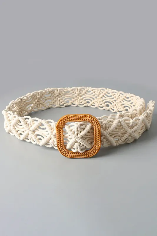 Wide Braid Belt with Resin Buckle sold by Back2Basics