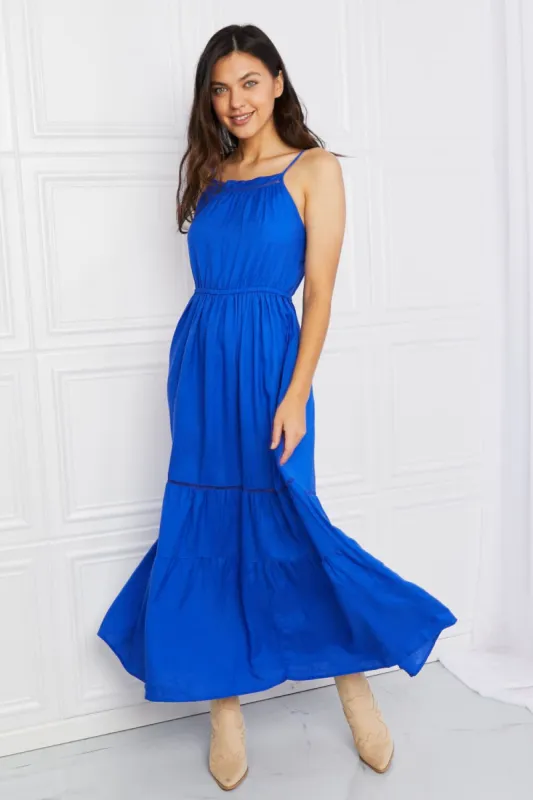 Heimish Full Size Spaghetti Strap Tiered Maxi Dress sold by Back2Basics