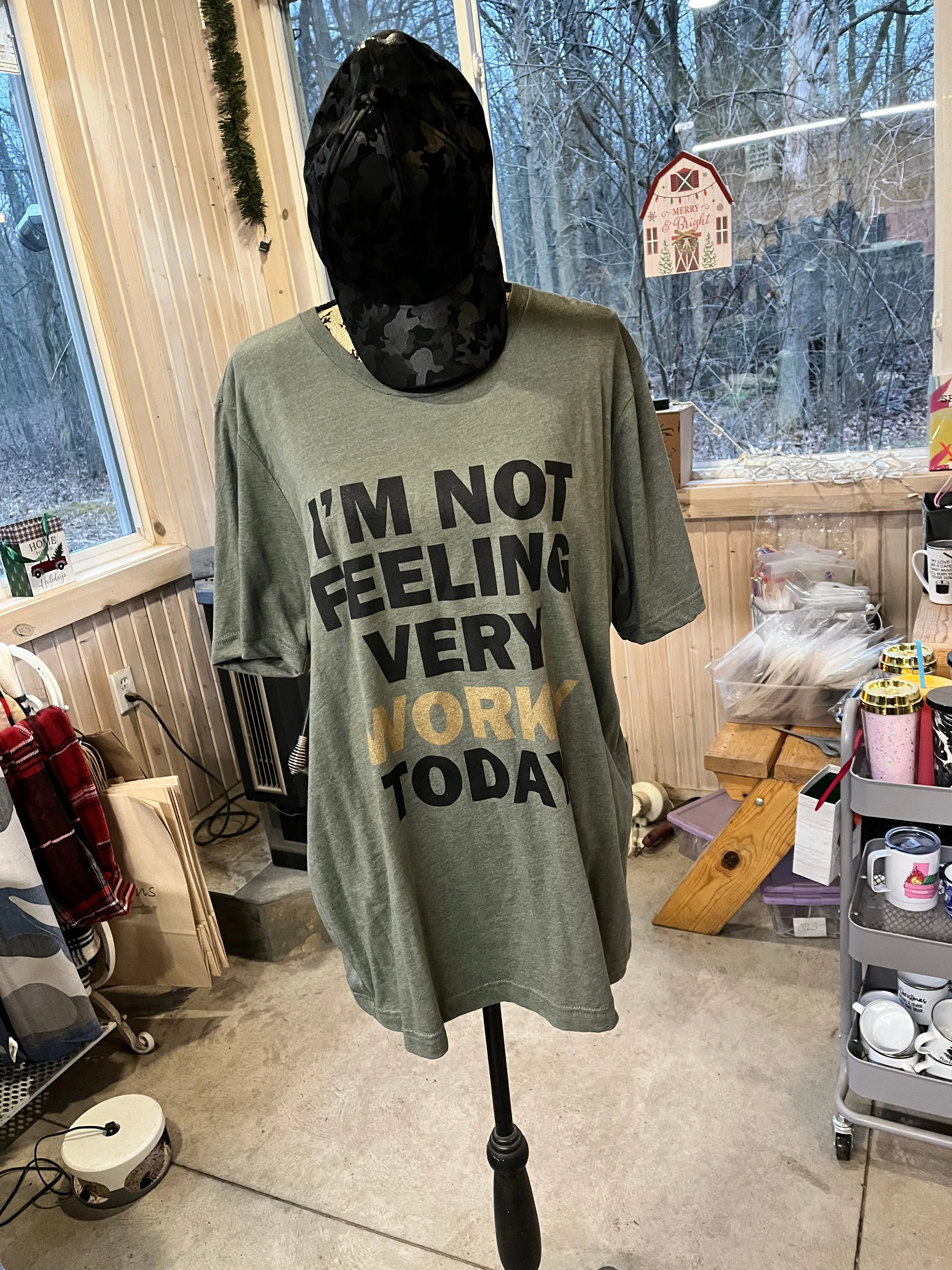 Not Feeling Very Worky Today Short Sleeve Tee sold by Back2Basics product image thumbnail 2