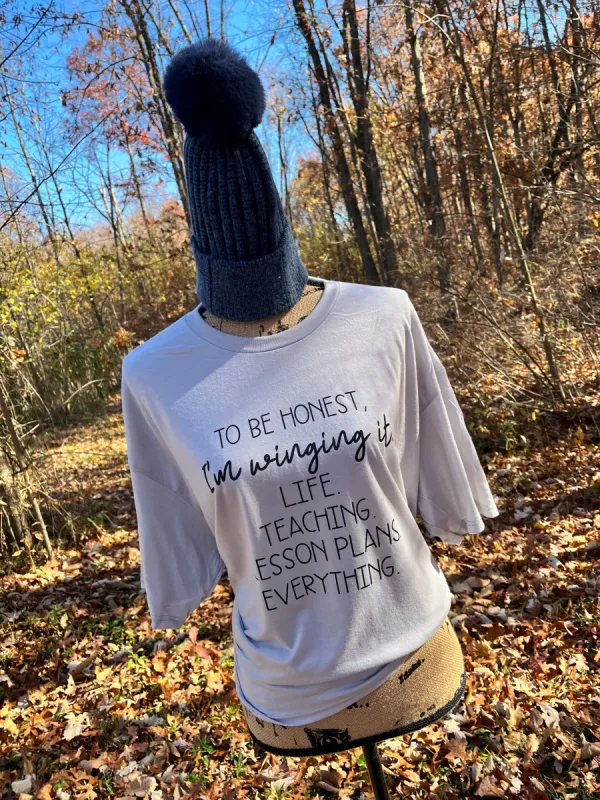 Teacher Wingin’ It Short Sleeve Tee sold by Back2Basics
