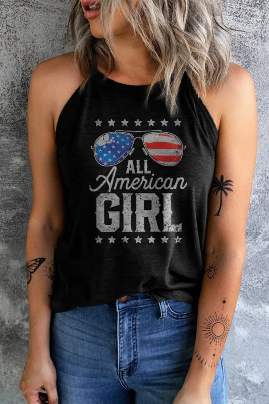 ALL AMERICAN GIRL Graphic Tank sold by Back2Basics