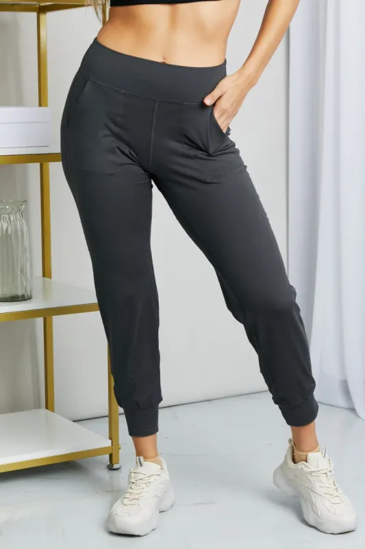 Wide Waistband Cropped Joggers sold by Back2Basics