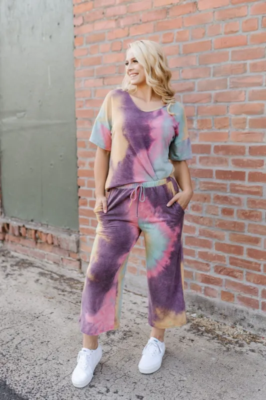 Cotton Candy Rainbow Tie Dye Joggers sold by Back2Basics