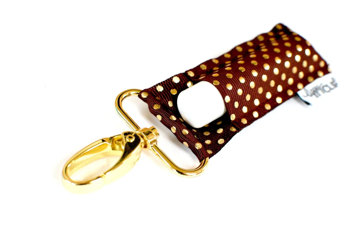 Burgundy Gold Dots LippyClip® sold by Back2Basics