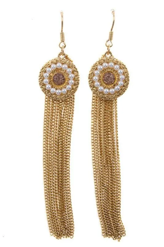 GOLD PEARL EARRINGS sold by Back2Basics