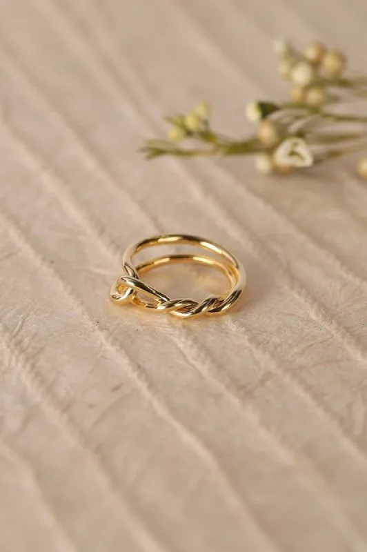 Twisted ring   gold sold by Back2Basics