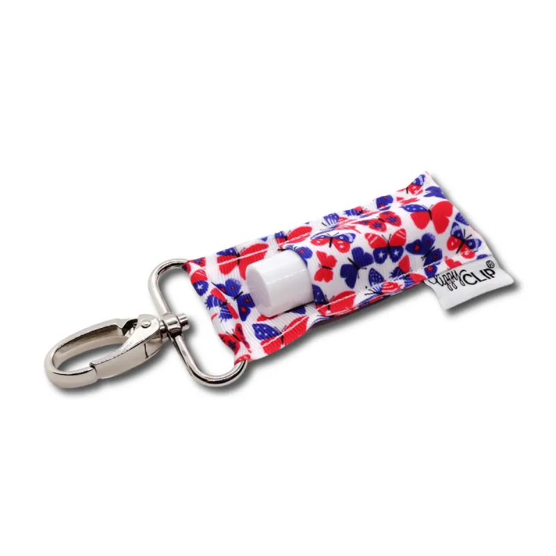 Red White and Blue Butterflies LippyClip® sold by Back2Basics
