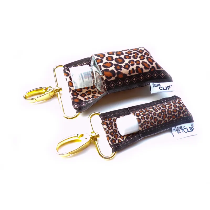 Leopard LippyClip and SaniClip sold by Back2Basics