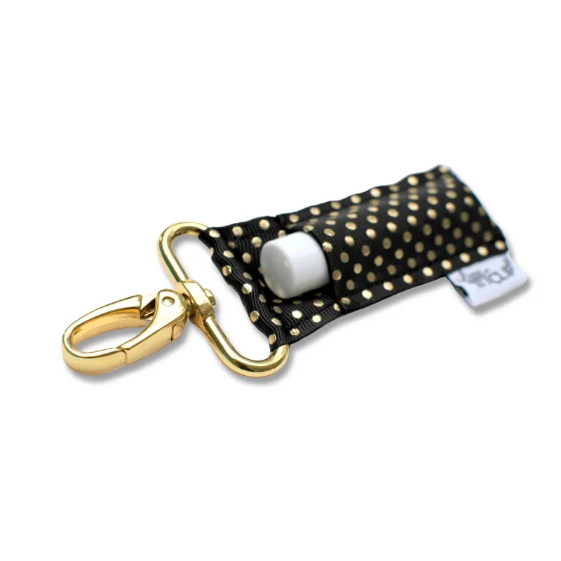 Gold Dots on Black LippyClip® sold by Back2Basics