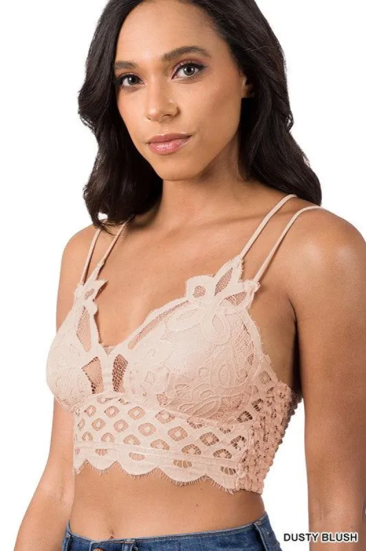 CROCHET LACE BRALETTE WITH BRA PADS sold by Back2Basics