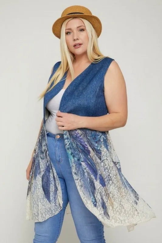 Sleeveless, Lace Cardigan sold by Back2Basics