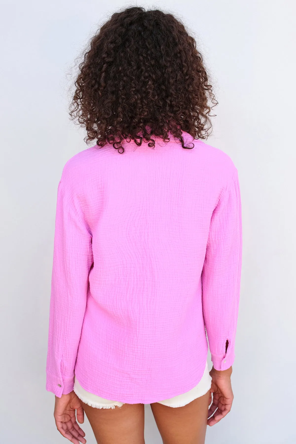 Sundry Long Sleeve Button Down in Flamingo sold by Bailey 44 product image thumbnail 4