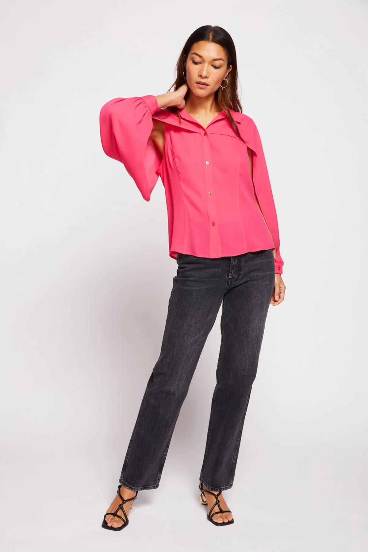 Bailey 44 Siff Blouse in Fuchsia sold by Bailey 44 product image thumbnail 3