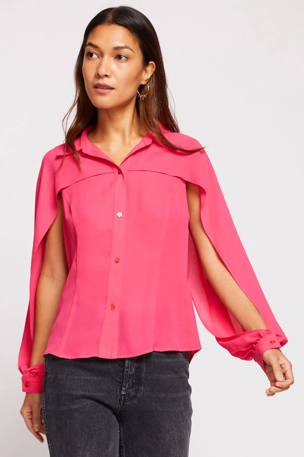 Bailey 44 Siff Blouse in Fuchsia sold by Bailey 44