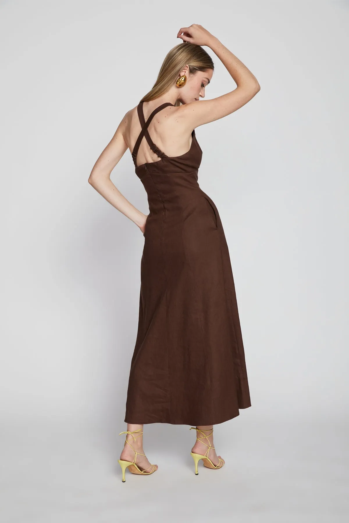 Bailey 44 Lilleth Linen Dress in Cacao sold by Bailey 44 product image thumbnail 3