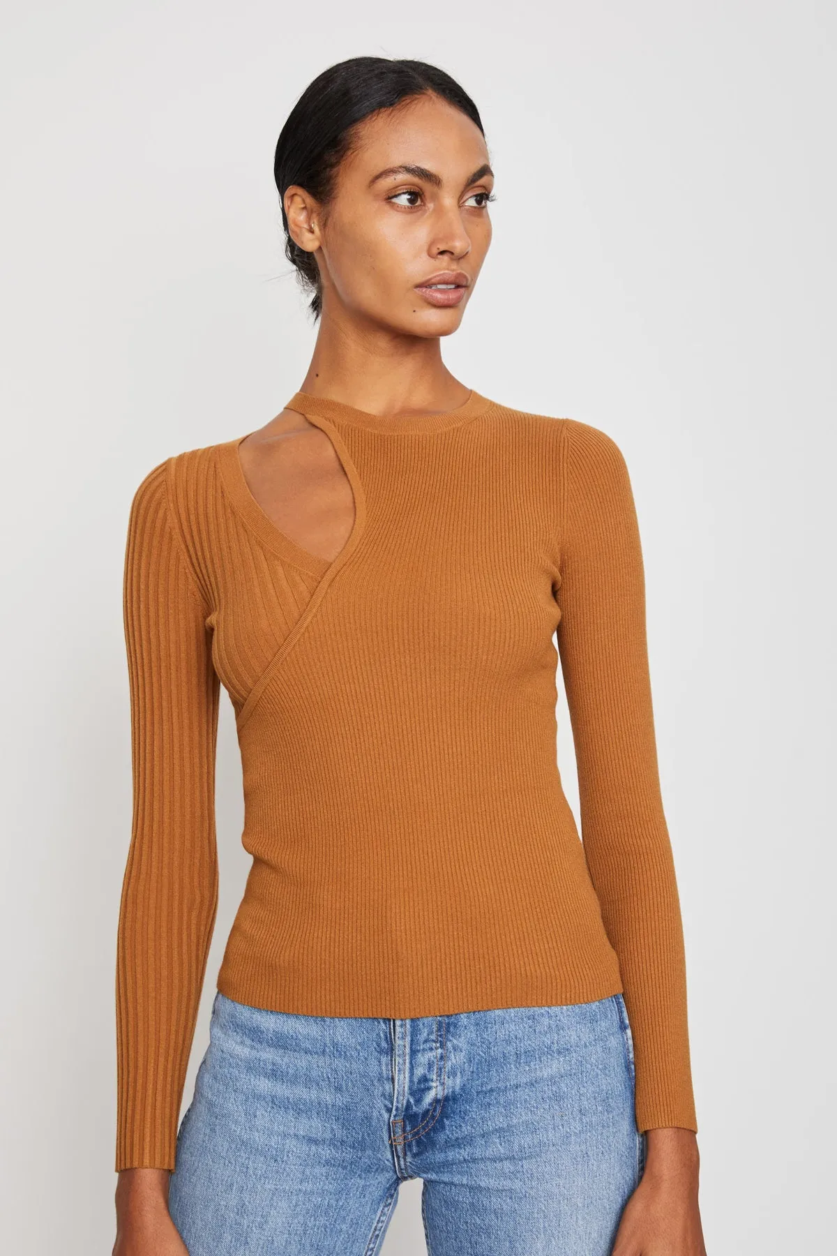 Cat Rib Knit Top in Macchiato sold by Bailey 44 product image thumbnail 2