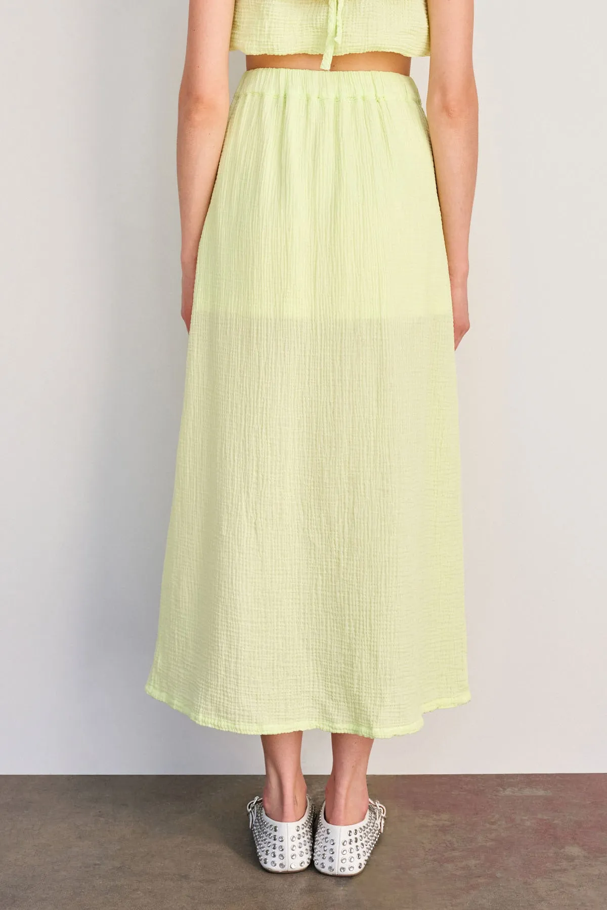 Sundry Long Skirt with Slit in Lime sold by Bailey 44 product image thumbnail 2