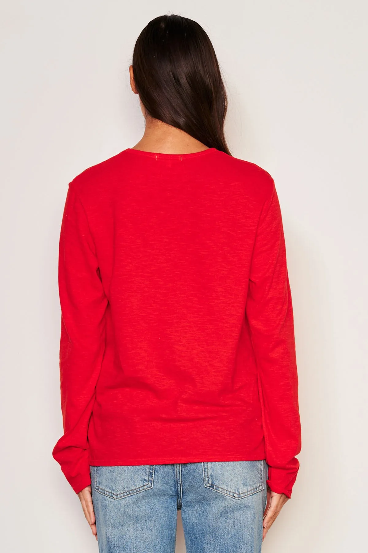 Sundry Long Sleeve Crew in Flare Red sold by Bailey 44 product image thumbnail 3