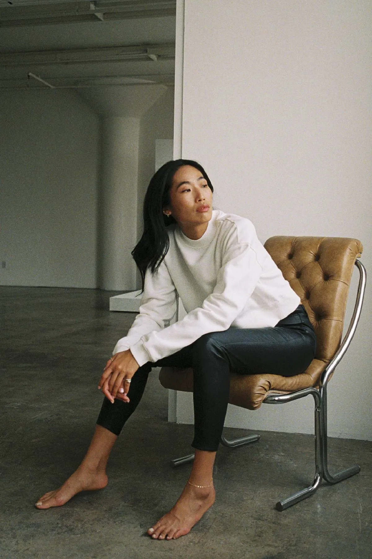 DSTLD Women's Mock Neck in Off White sold by Bailey 44 product image thumbnail 4