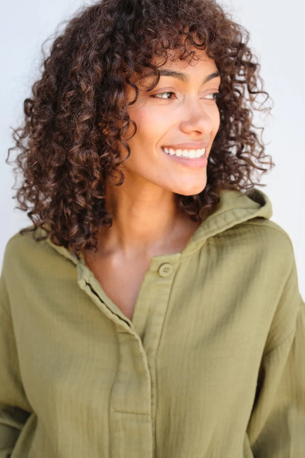 Sundry Golden Hour Hoodie in Olive sold by Bailey 44 product image thumbnail 2