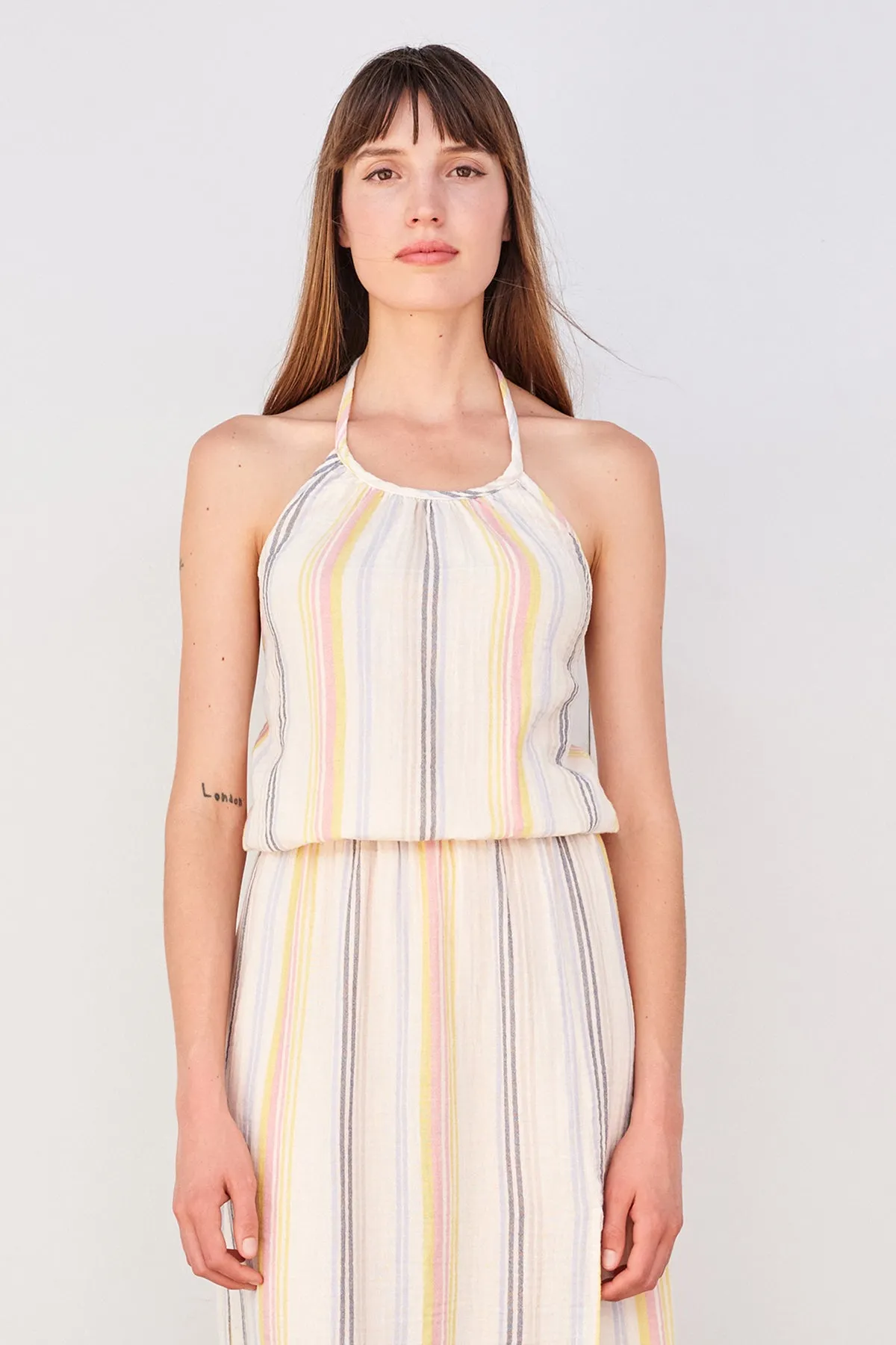Sundry Halter Top in Cream/Multi Stripes sold by Bailey 44 product image thumbnail 3