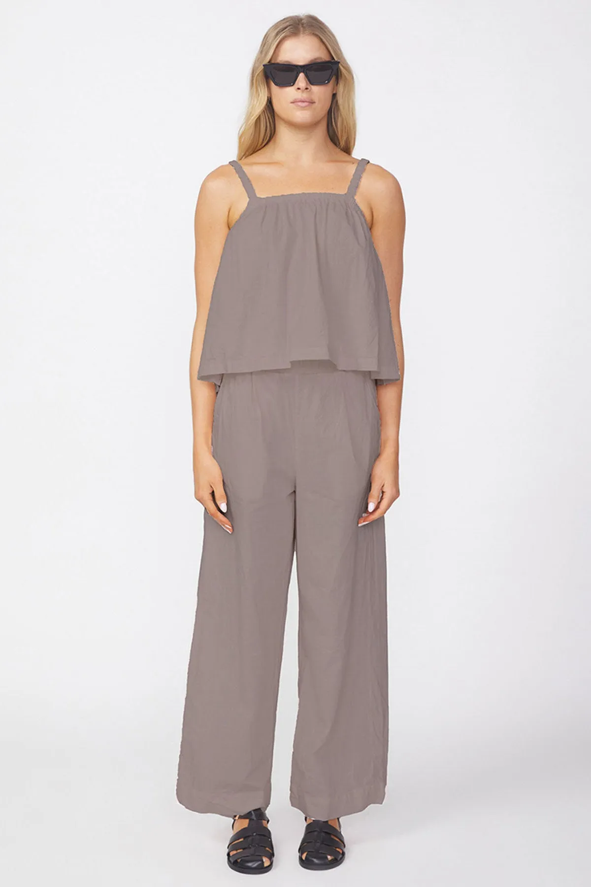 Stateside Voile Wide Leg Trouser in Twig sold by Bailey 44