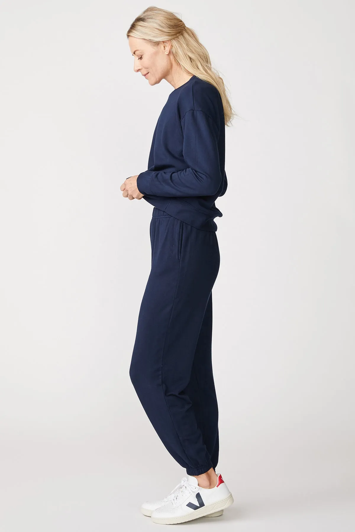 Stateside Softest Fleece Sweatpant with Pockets in New Navy sold by Bailey 44 product image thumbnail 4