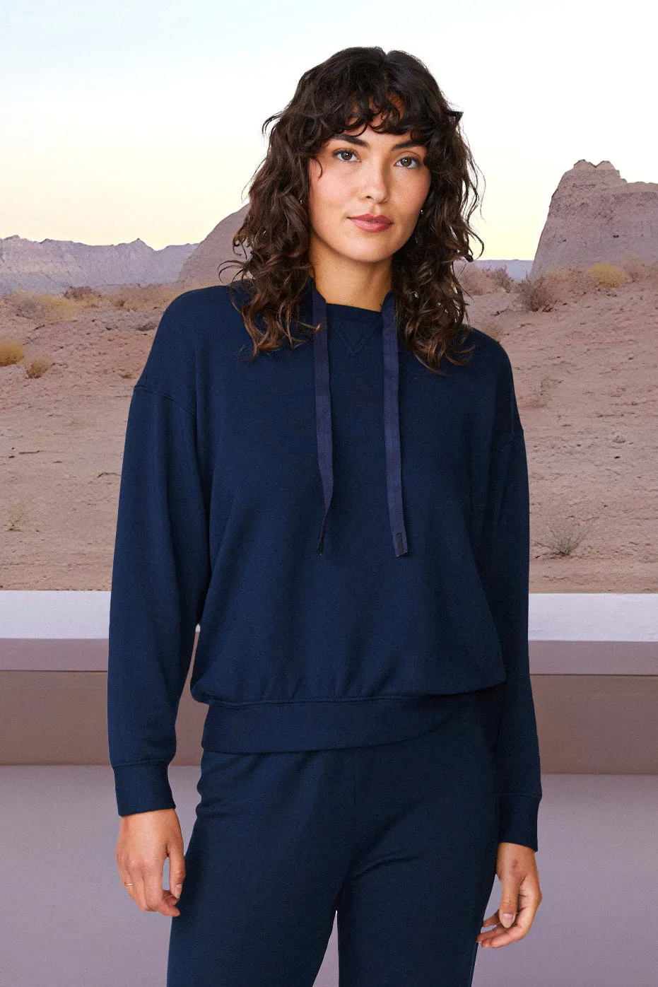 Stateside Softest Fleece Hoodie in New Navy sold by Bailey 44