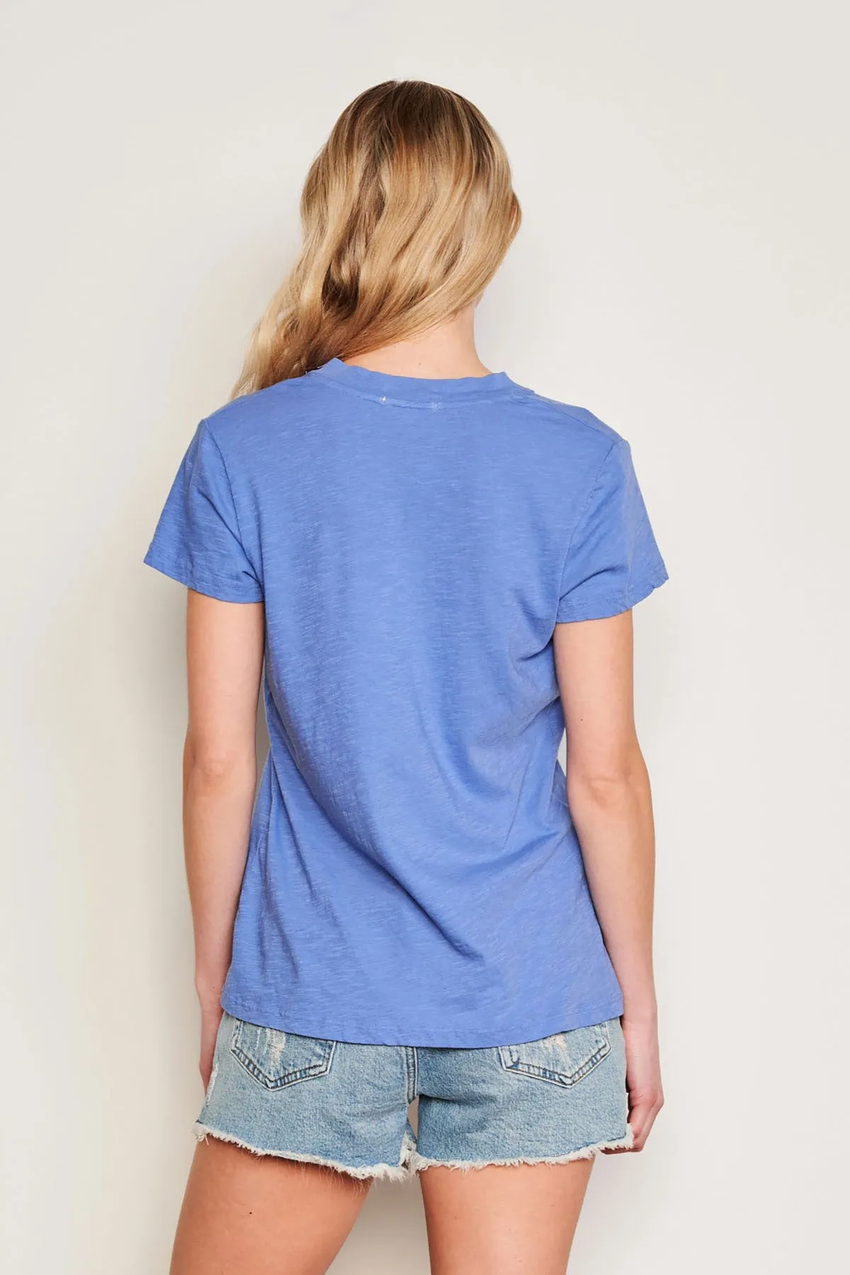 Sundry Deep V-Neck Tee in Ocean sold by Bailey 44 product image thumbnail 3
