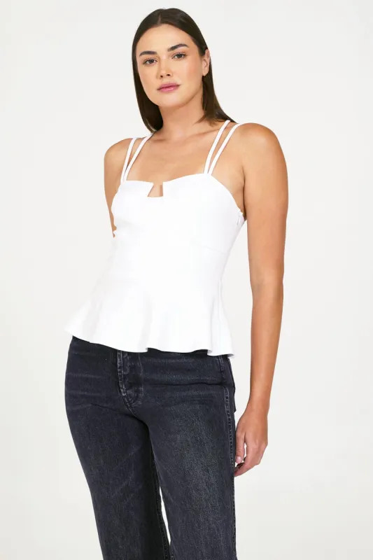 Bailey 44 Kamiko Ponte Top in White sold by Bailey 44