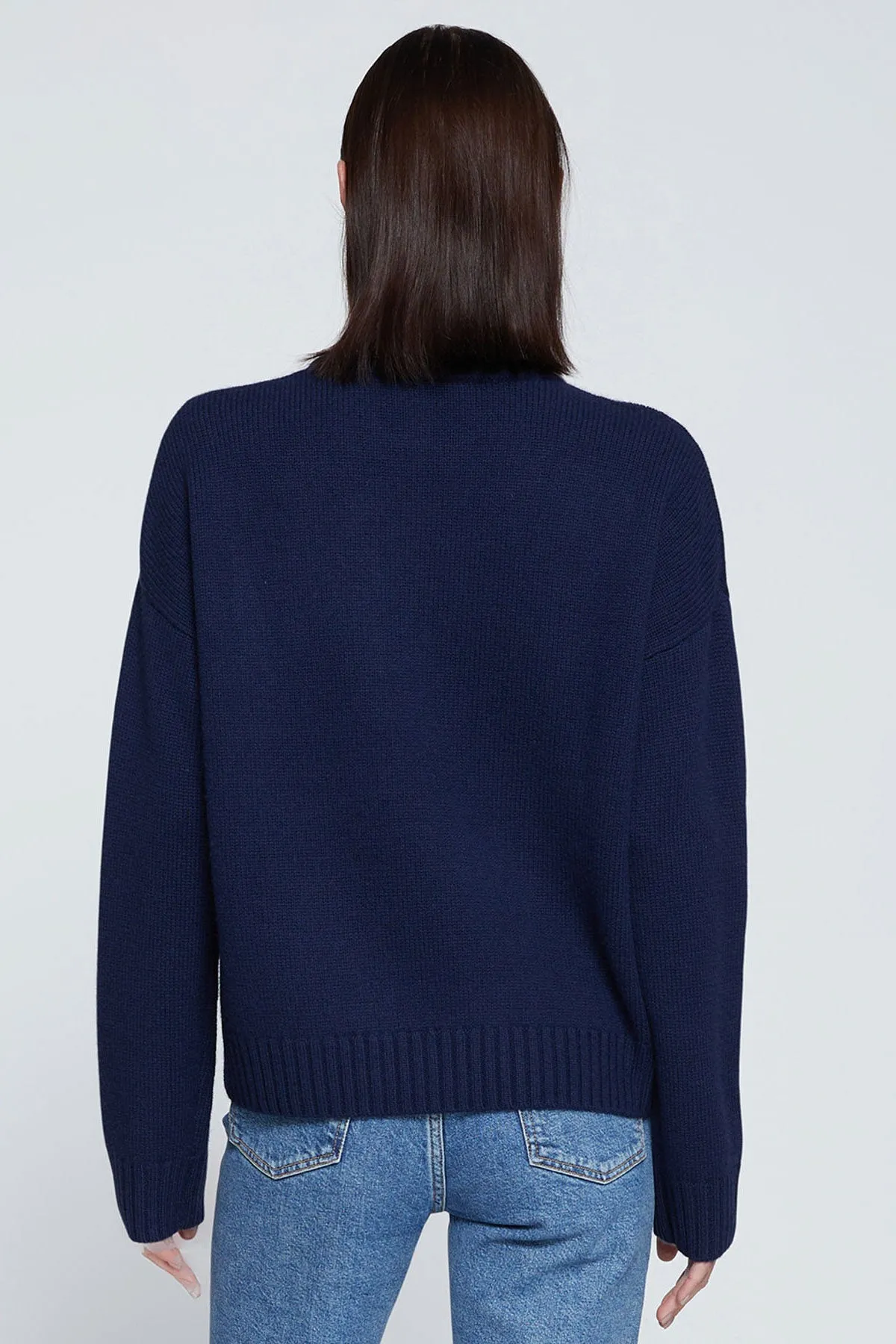 Stateside Colorblock Pocket Crew Sweater in New Navy sold by Bailey 44 product image thumbnail 4
